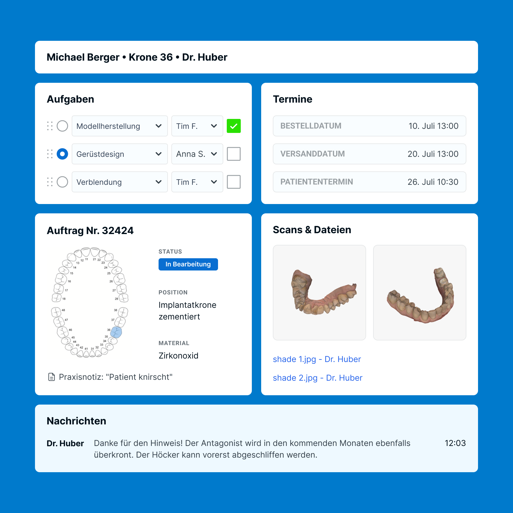 Eine verlässliche Quelle je Auftrag.